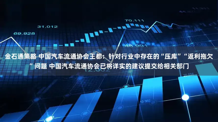 金石通策略 中国汽车流通协会王都：针对行业中存在的“压库”“返利拖欠”问题 中国汽车流通协会已将详实的建议提交给相关部门